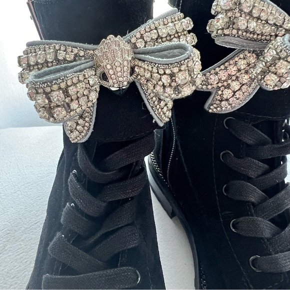 Kurt Geiger London Women’s Sutton Bow Suede Combat Boot - Picture 11 of 12